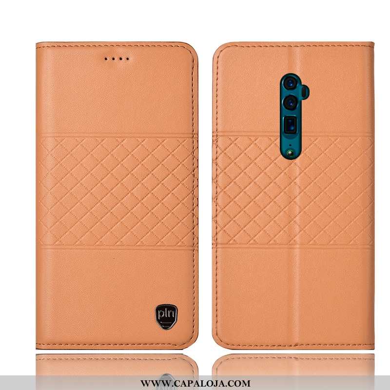 Capa Oppo Reno 10x Zoom Protetoras Completa Telemóvel Capas Amarelo, Oppo Reno 10x Zoom Couro Genuín