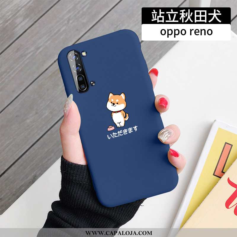 Capa Oppo Reno 3 Desenho Animado Telemóvel Simples Nova Azul Escuro, Capas Oppo Reno 3 Bonitos Barat