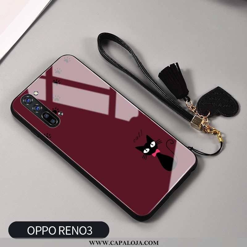 Capa Oppo Reno 3 Personalizado Moda Silicone Malha Branco, Capas Oppo Reno 3 Criativas Promoção