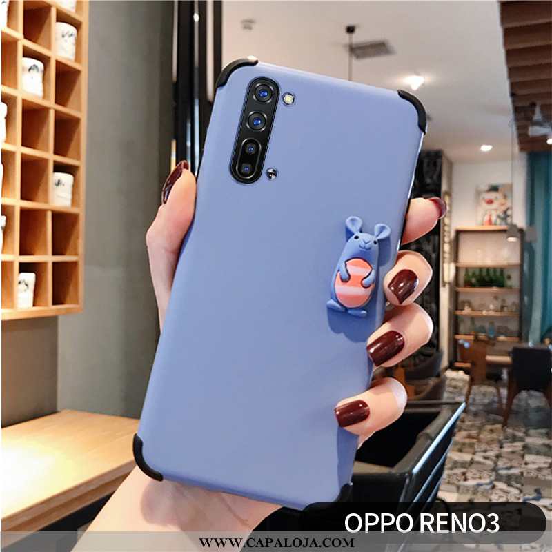 Capa Oppo Reno 3 Personalizado Novas Azul Casal, Capas Oppo Reno 3 Desenho Animado Barato