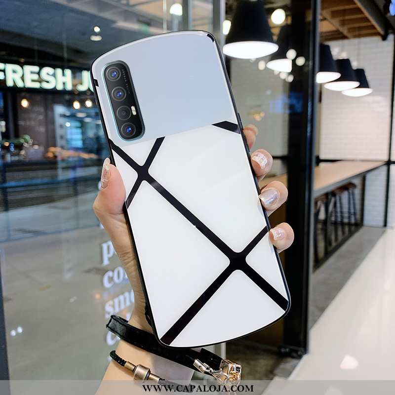 Capa Oppo Reno 3 Pro Estilosas Branco Rodadas Frente, Capas Oppo Reno 3 Pro Vidro Barato