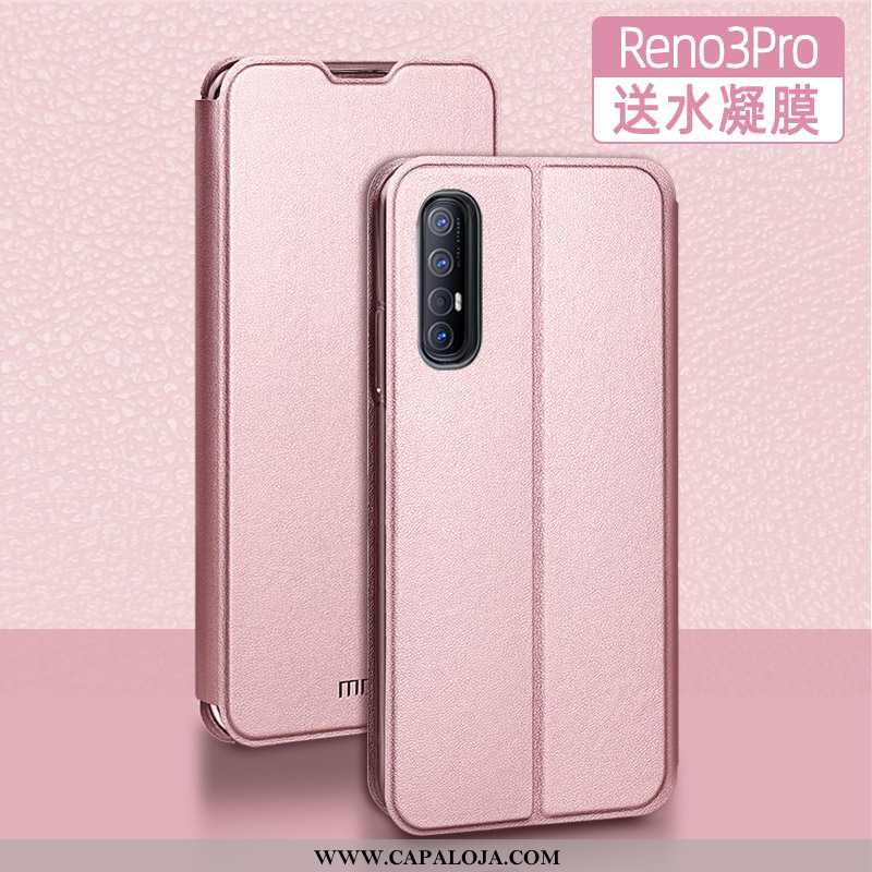 Capa Oppo Reno 3 Pro Protetoras Nova Cases Couro Preto, Capas Oppo Reno 3 Pro Silicone Venda