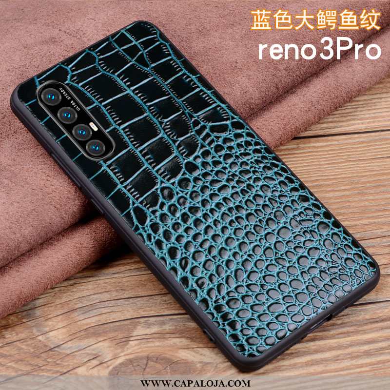 Capa Oppo Reno 3 Pro Silicone Malha Antiqueda Capas Azul, Oppo Reno 3 Pro Couro Genuíno Baratas