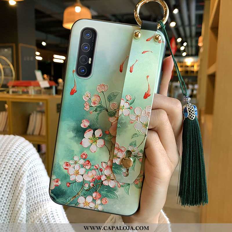 Capa Oppo Reno 3 Pro Soft Telemóvel Feminino Franja Verde, Capas Oppo Reno 3 Pro Comprar