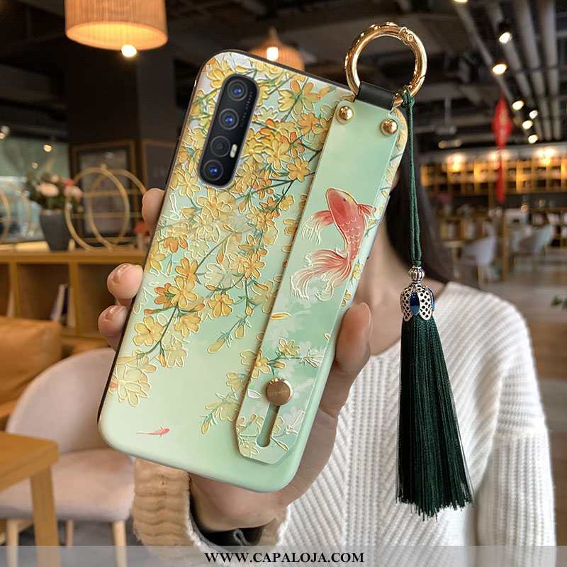 Capa Oppo Reno 3 Pro Soft Telemóvel Feminino Franja Verde, Capas Oppo Reno 3 Pro Comprar