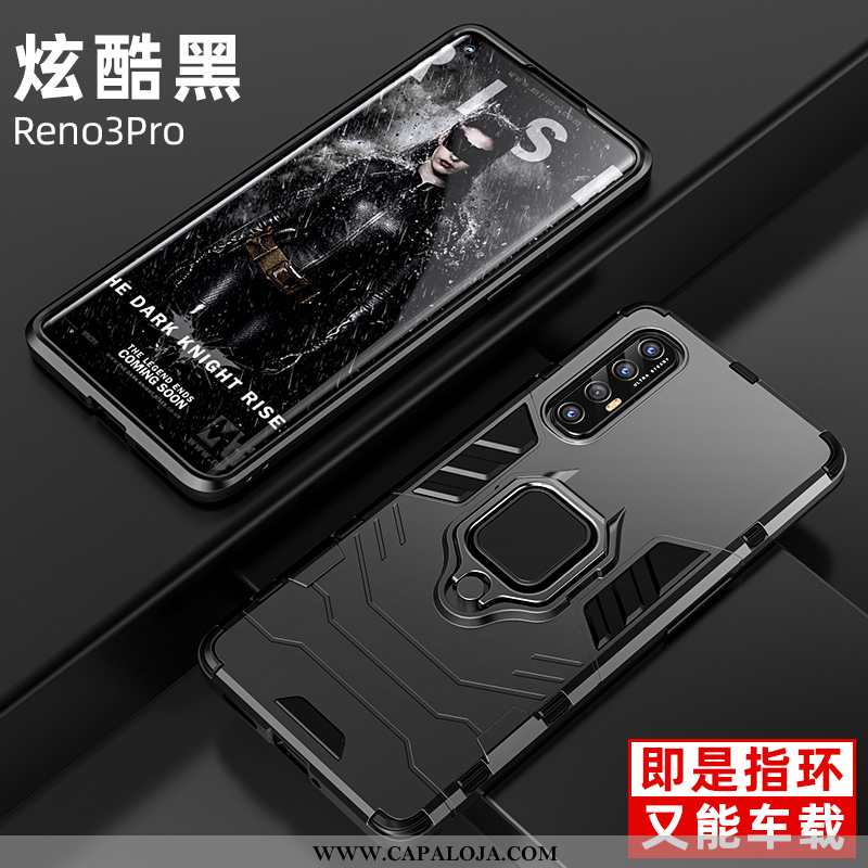 Capa Oppo Reno 3 Pro Super Tendencia Preto Novas, Capas Oppo Reno 3 Pro Protetoras Promoção