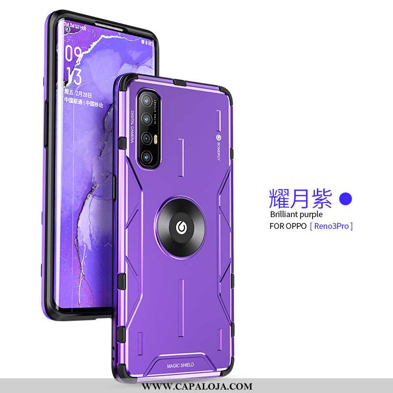 Capa Oppo Reno 3 Pro Tendencia Roxa Telemóvel Masculino Roxo, Capas Oppo Reno 3 Pro Super Comprar