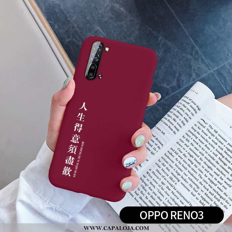 Capa Oppo Reno 3 Protetoras Feminino Cases Vermelha Vermelho, Capas Oppo Reno 3 Silicone Barato