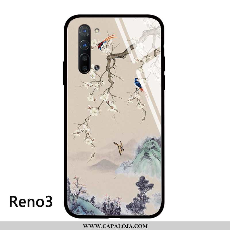 Capa Oppo Reno 3 Silicone Completa Tendencia Telemóvel Bege, Capas Oppo Reno 3 Vidro Online