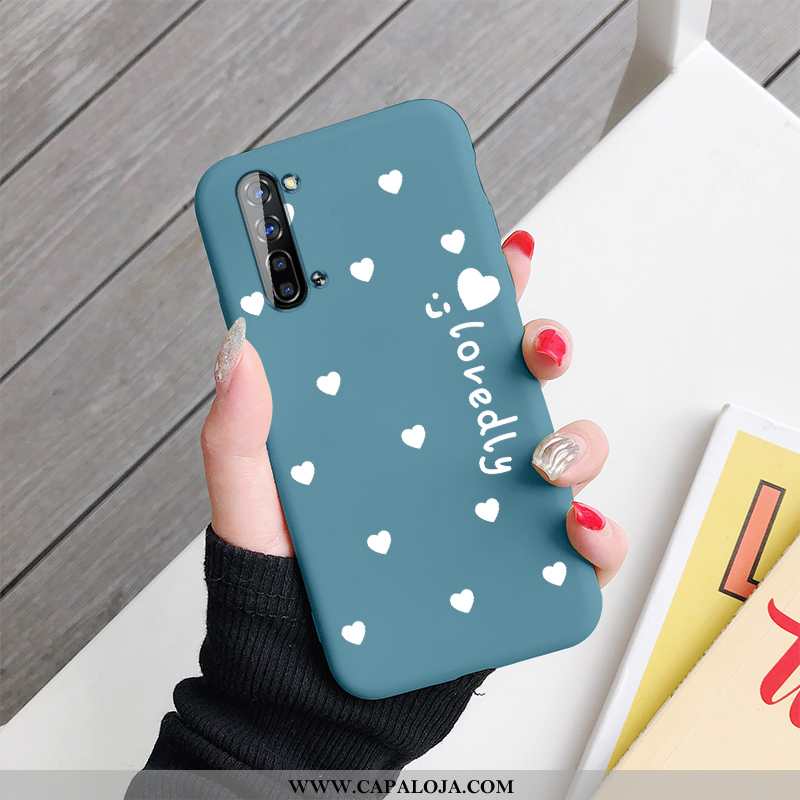 Capa Oppo Reno 3 Silicone Feminino Completa Malha Azul, Capas Oppo Reno 3 Criativas Baratos