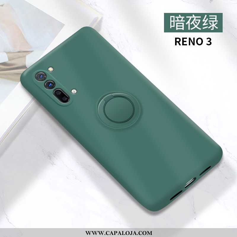 Capa Oppo Reno 3 Silicone Protetoras Capas Masculino Verde, Oppo Reno 3 Tendencia Online