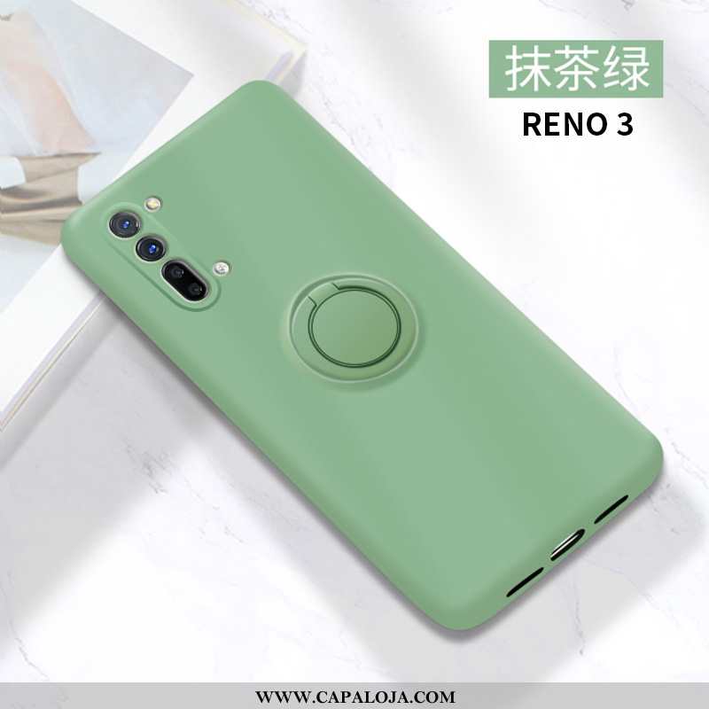 Capa Oppo Reno 3 Silicone Protetoras Capas Masculino Verde, Oppo Reno 3 Tendencia Online