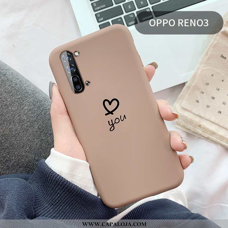 Capa Oppo Reno 3 Tendencia Malha Nova Telemóvel Cinza, Capas Oppo Reno 3 Soft Online