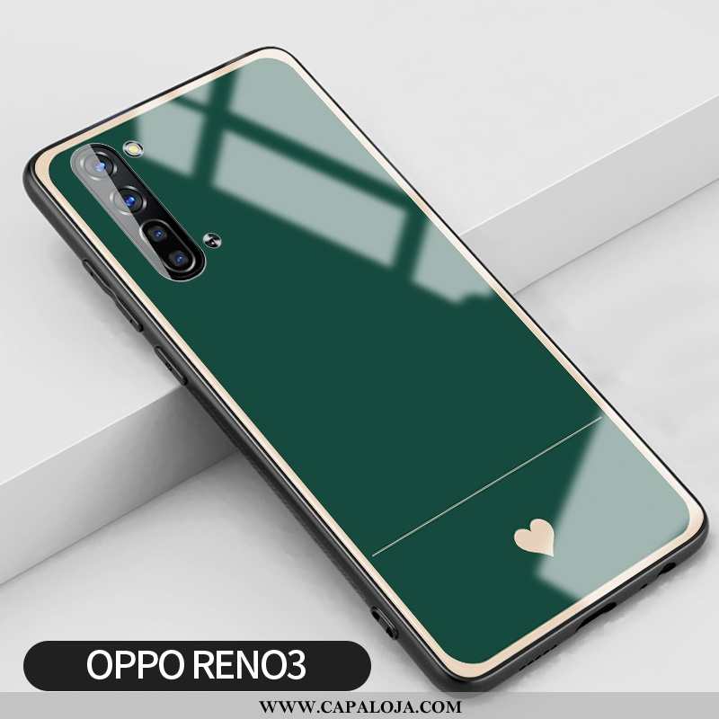 Capa Oppo Reno 3 Vidro Claro Pequena Telemóvel Cinza, Capas Oppo Reno 3 Protetoras Promoção