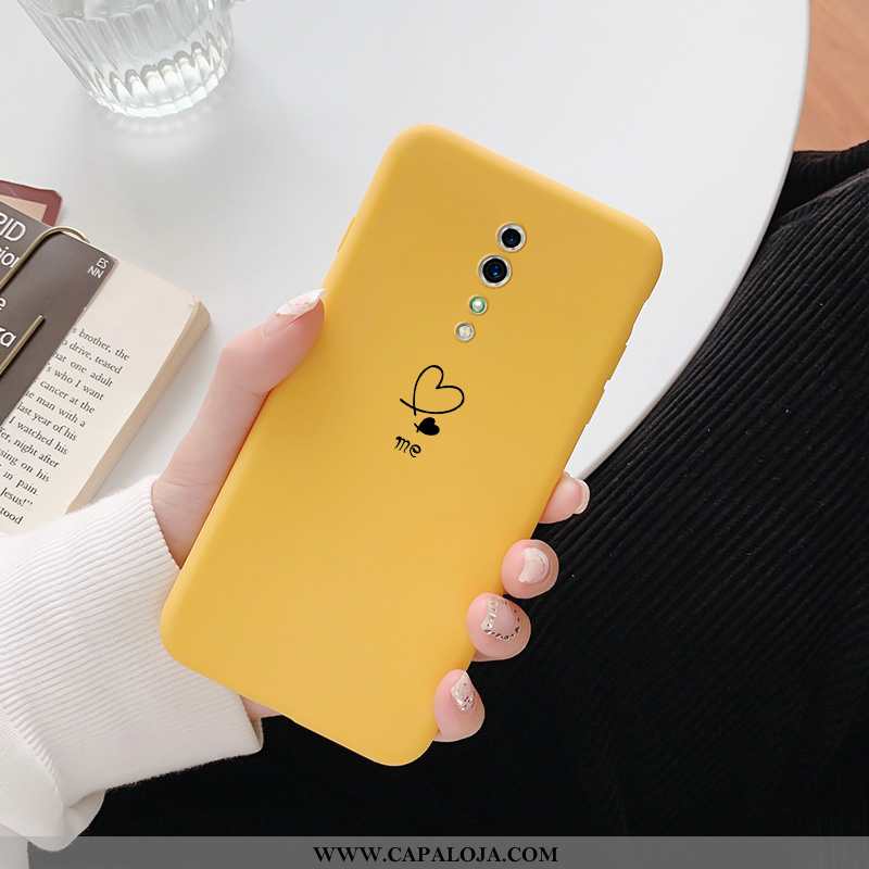 Capa Oppo Reno Z Personalizada Telemóvel Casal Minimalista Amarelo, Capas Oppo Reno Z Criativas Comp