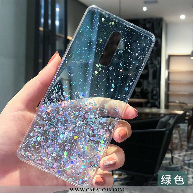 Capa Oppo Reno Z Personalizada Vermelha Transparente Telemóvel Preto, Capas Oppo Reno Z Criativas Pr