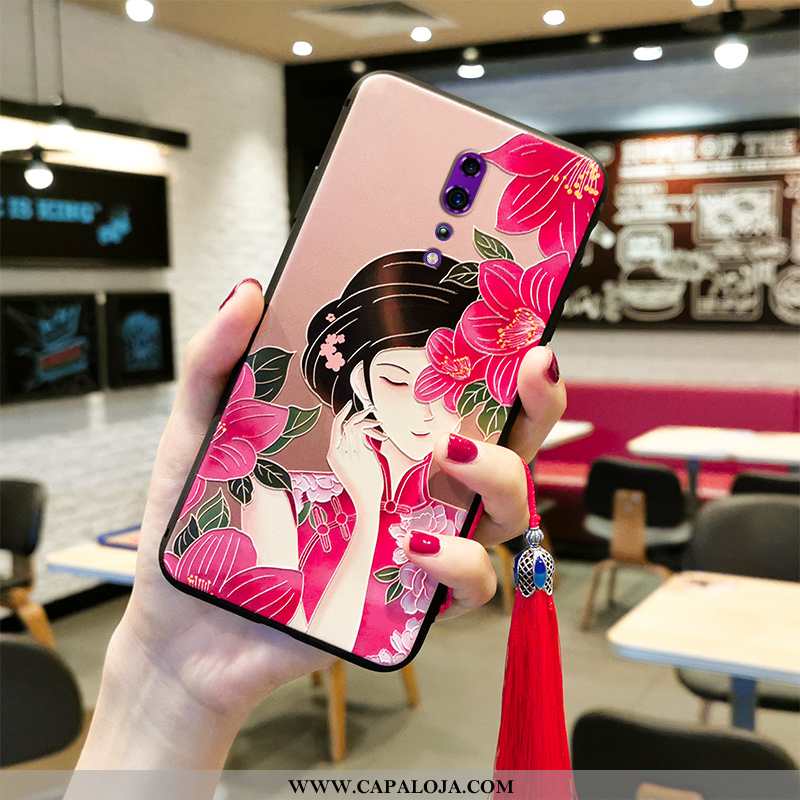 Capa Oppo Reno Z Silicone Vermelha Soft Protetoras Vermelho, Capas Oppo Reno Z Tendencia Baratas