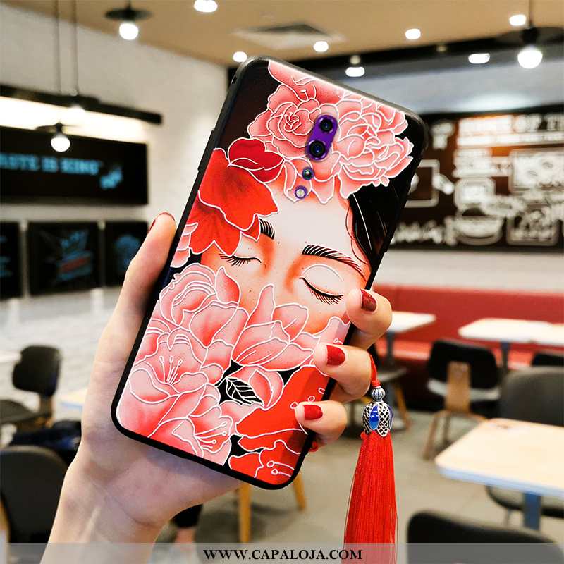 Capa Oppo Reno Z Silicone Vermelha Soft Protetoras Vermelho, Capas Oppo Reno Z Tendencia Baratas