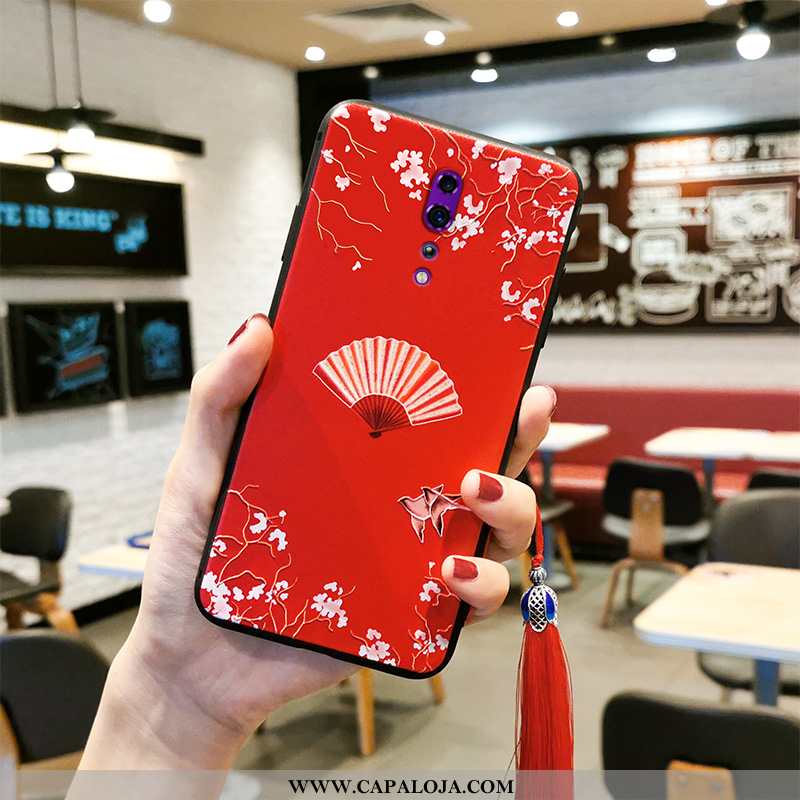 Capa Oppo Reno Z Silicone Vermelha Soft Protetoras Vermelho, Capas Oppo Reno Z Tendencia Baratas