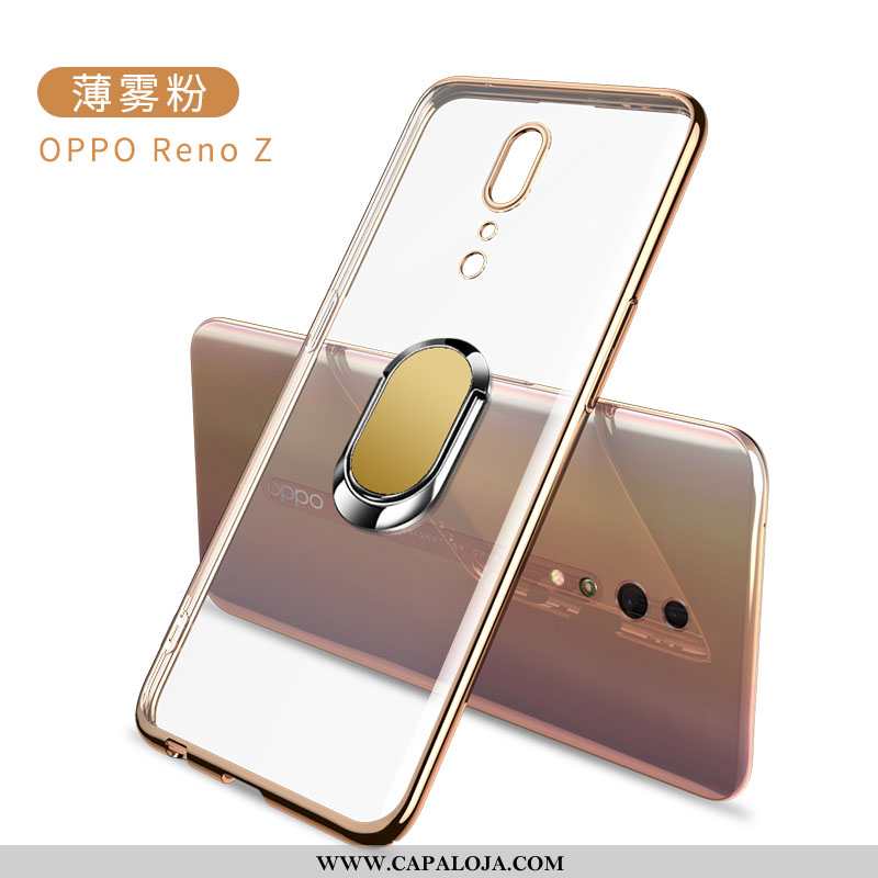 Capa Oppo Reno Z Super Criativas Transparente Soft Dourado, Capas Oppo Reno Z Protetoras Promoção