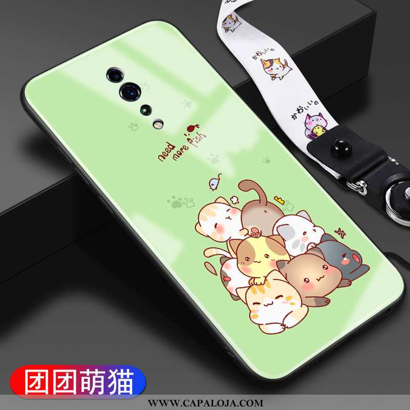 Capa Oppo Reno Z Vidro Vermelha Cases Desenho Animado Verde, Capas Oppo Reno Z Personalizada Baratos