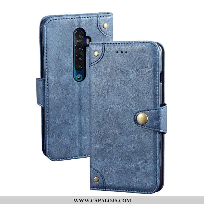 Capa Oppo Reno2 Carteira Capas Telemóvel Antiqueda Caqui, Oppo Reno2 Couro Online