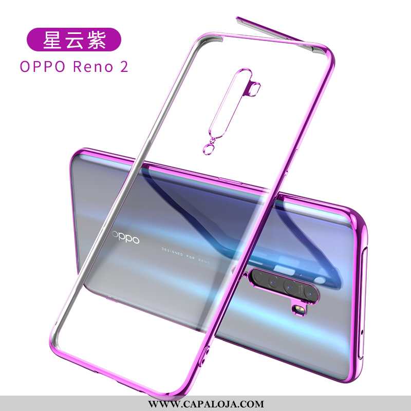 Capa Oppo Reno2 Protetoras Capas Telemóvel Telinha Roxo, Oppo Reno2 Moda Promoção