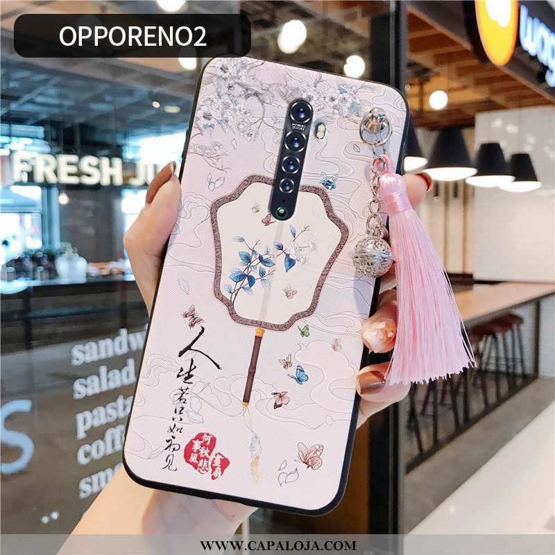 Capa Oppo Reno2 Protetoras Telemóvel Vermelha Vintage Rosa, Capas Oppo Reno2 Silicone Promoção