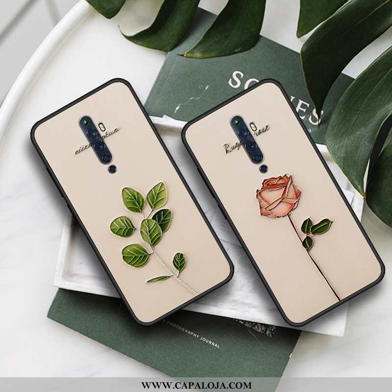 Capa Oppo Reno2 Silicone Antiqueda Capas Minimalista Verde, Oppo Reno2 Soft Promoção