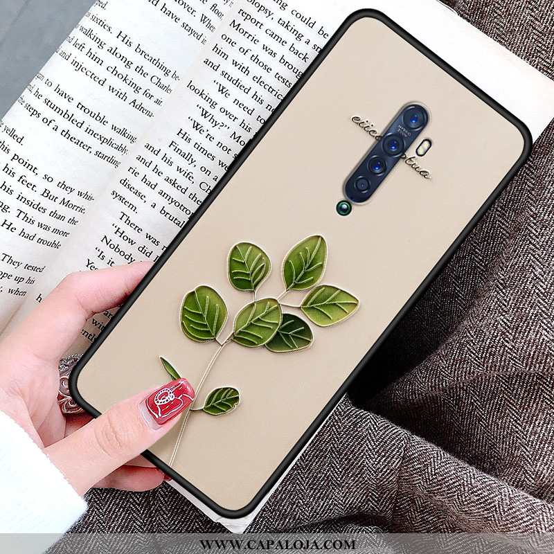 Capa Oppo Reno2 Silicone Antiqueda Capas Minimalista Verde, Oppo Reno2 Soft Promoção