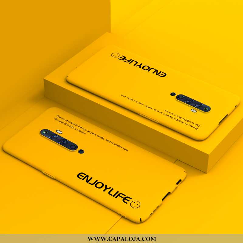 Capa Oppo Reno2 Z Fosco Super Vermelha Protetoras Amarelo, Capas Oppo Reno2 Z Slim Baratos