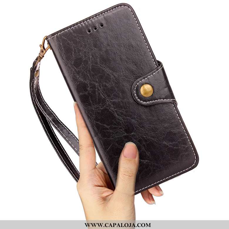 Capa Samsung Galaxy A10 Couro Business Antiqueda Telemóvel Vermelho, Capas Samsung Galaxy A10 Soft C