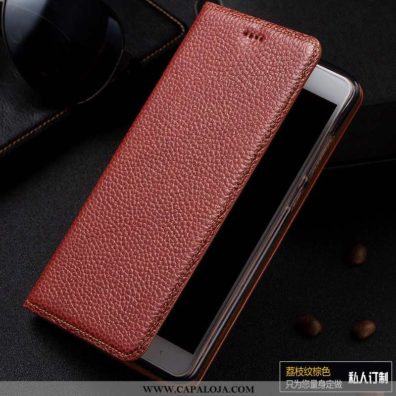 Capa Samsung Galaxy A10 Couro Capas Genuíno Antiqueda Vermelho, Samsung Galaxy A10 Protetoras Venda