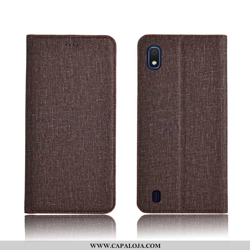 Capa Samsung Galaxy A10 Linho Couro Cover Soft Azul, Capas Samsung Galaxy A10 Fosco Comprar