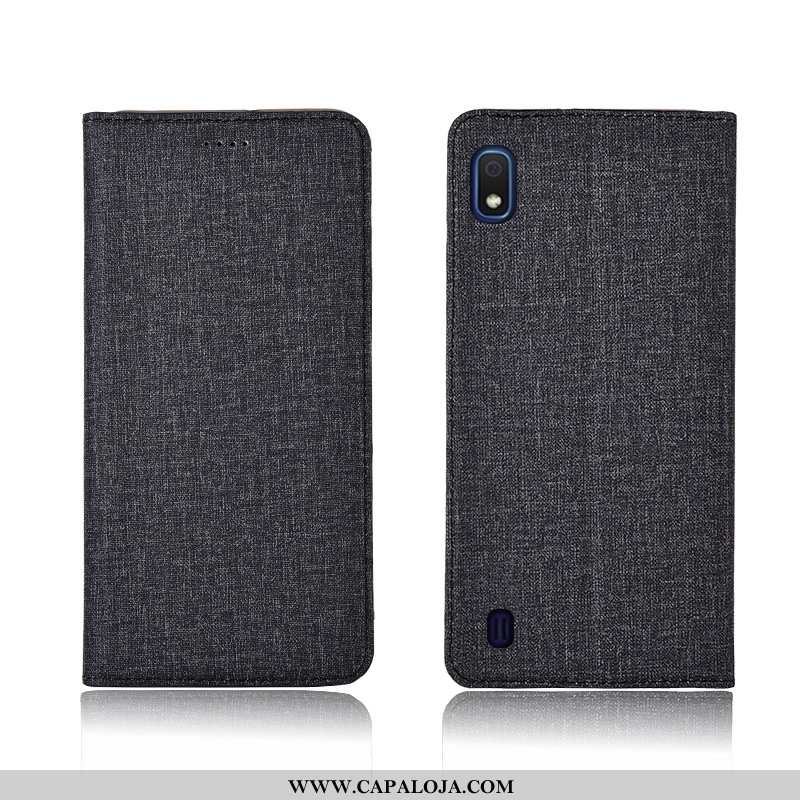 Capa Samsung Galaxy A10 Linho Couro Cover Soft Azul, Capas Samsung Galaxy A10 Fosco Comprar