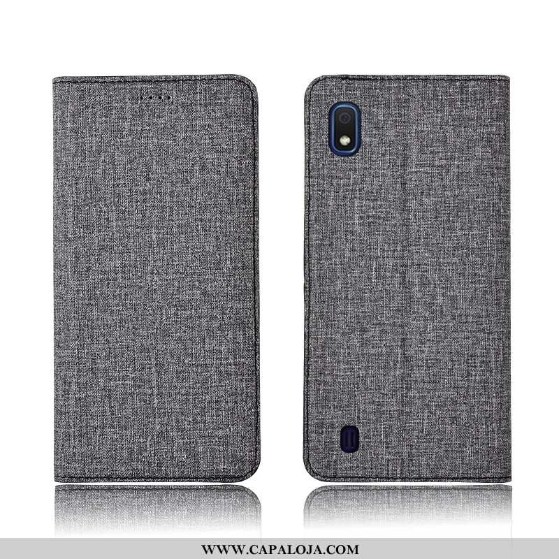 Capa Samsung Galaxy A10 Linho Couro Cover Soft Azul, Capas Samsung Galaxy A10 Fosco Comprar