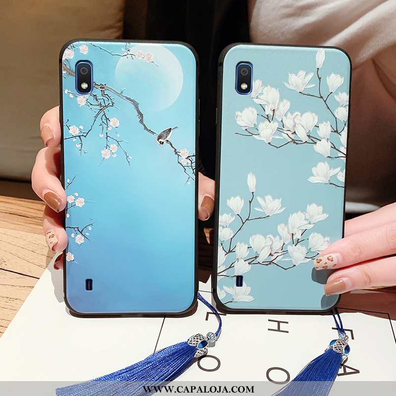 Capa Samsung Galaxy A10 Super Cases Franja Feminino Azul, Capas Samsung Galaxy A10 Protetoras Online