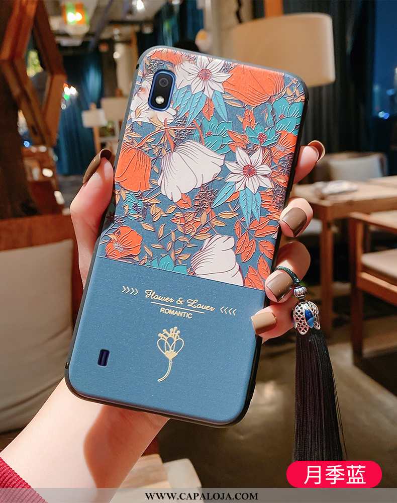 Capa Samsung Galaxy A10 Super Cases Franja Feminino Azul, Capas Samsung Galaxy A10 Protetoras Online