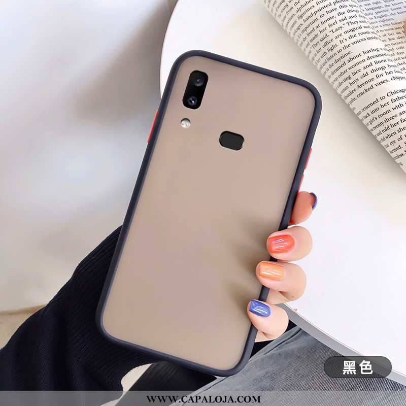 Capa Samsung Galaxy A10s Tendencia Nova Cor De Contraste Fosco Preto, Capas Samsung Galaxy A10s Soft