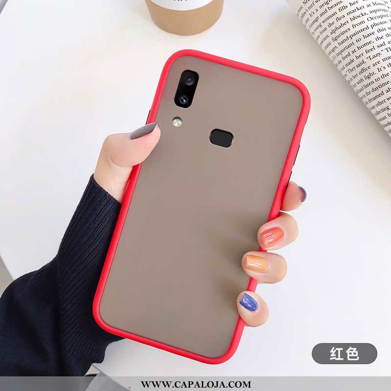 Capa Samsung Galaxy A10s Tendencia Nova Cor De Contraste Fosco Preto, Capas Samsung Galaxy A10s Soft