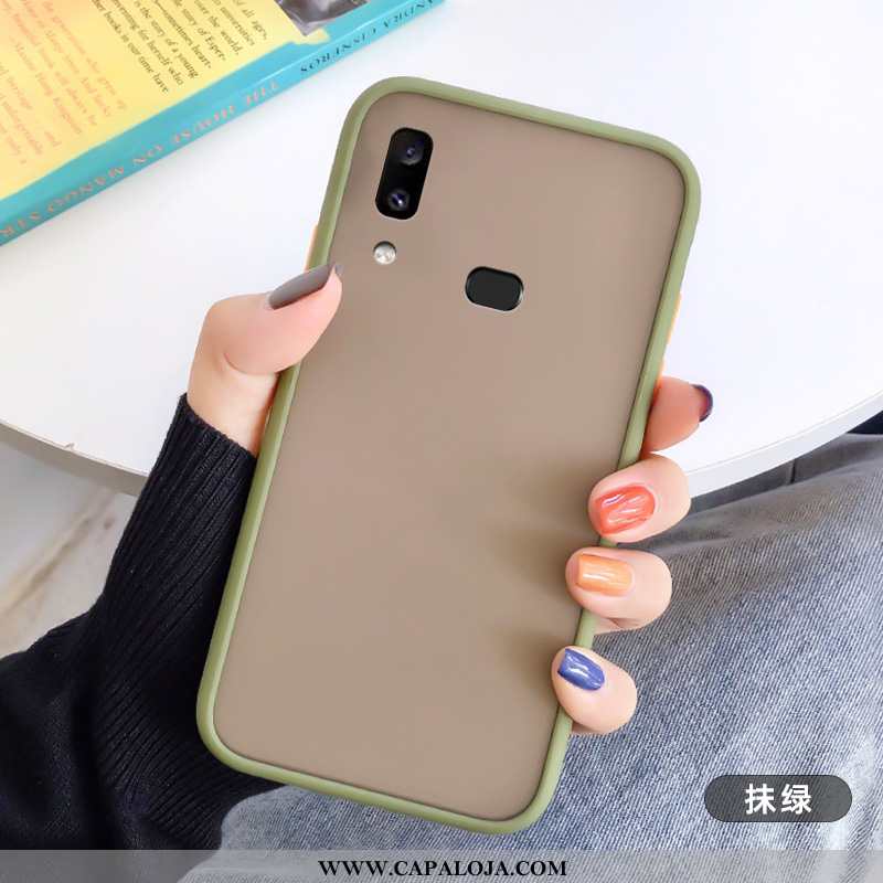 Capa Samsung Galaxy A10s Tendencia Nova Cor De Contraste Fosco Preto, Capas Samsung Galaxy A10s Soft