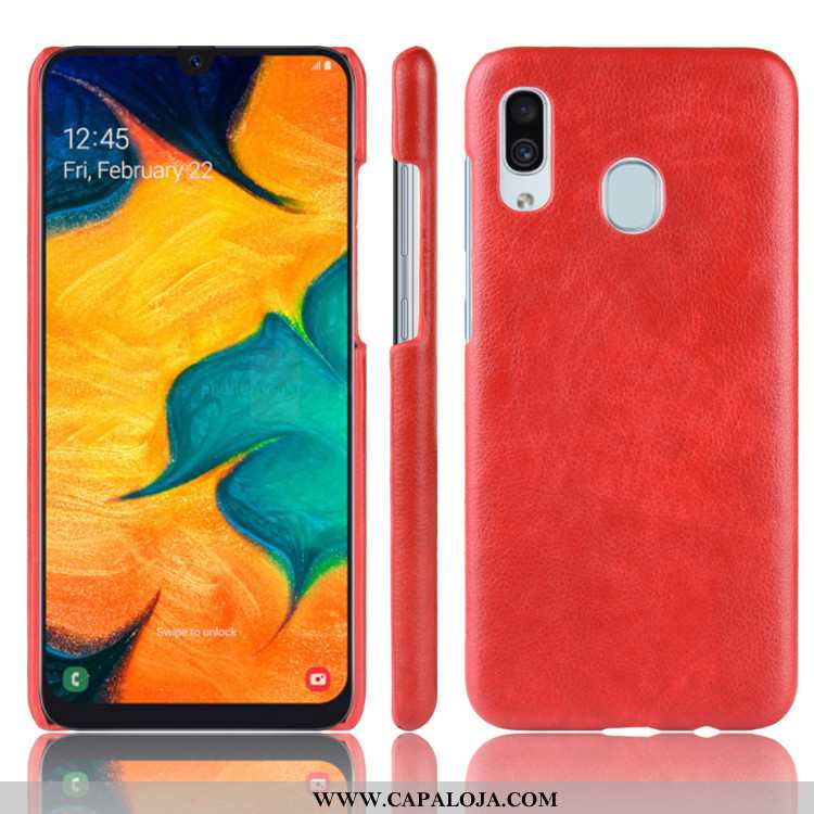 Capa Samsung Galaxy A20e Couro Capas Feminino Resistente Vermelho, Samsung Galaxy A20e Protetoras Ba