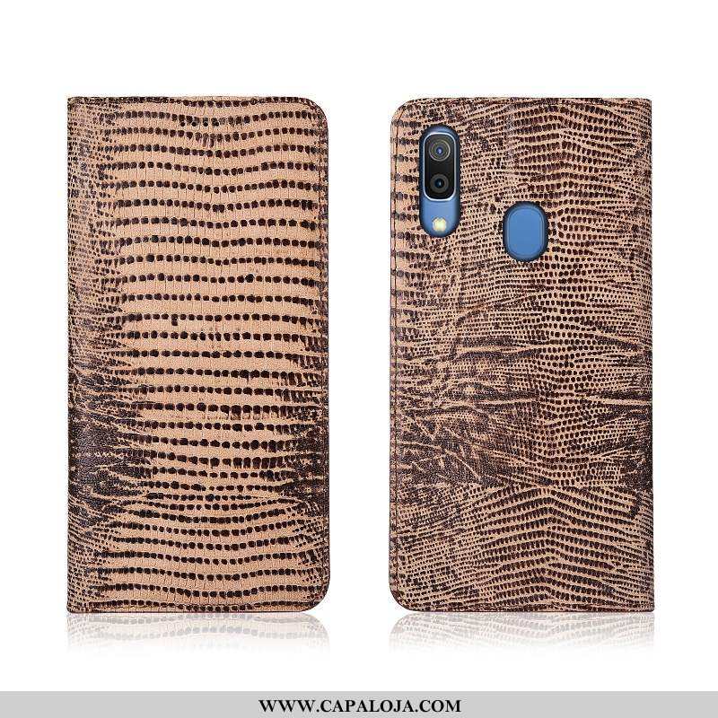 Capa Samsung Galaxy A20e Couro Legitimo Telemóvel Cases Silicone Castanho, Capas Samsung Galaxy A20e