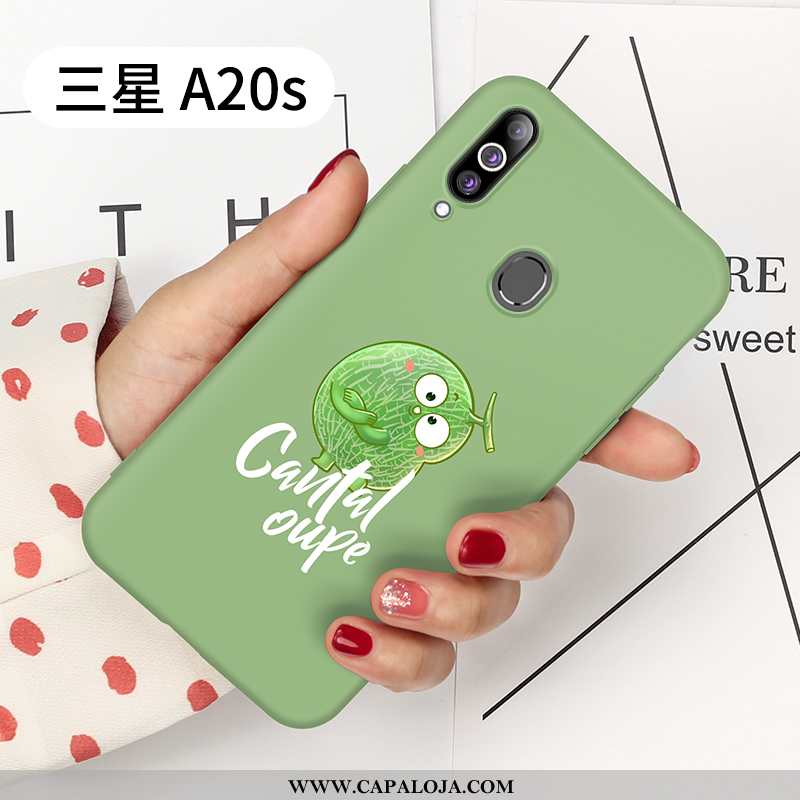 Capa Samsung Galaxy A20s Criativas Protetoras Completa Silicone Verde, Capas Samsung Galaxy A20s Sli