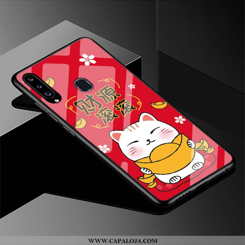 Capa Samsung Galaxy A20s Protetoras Cases Feminino Resistente Vermelho, Capas Samsung Galaxy A20s Vi