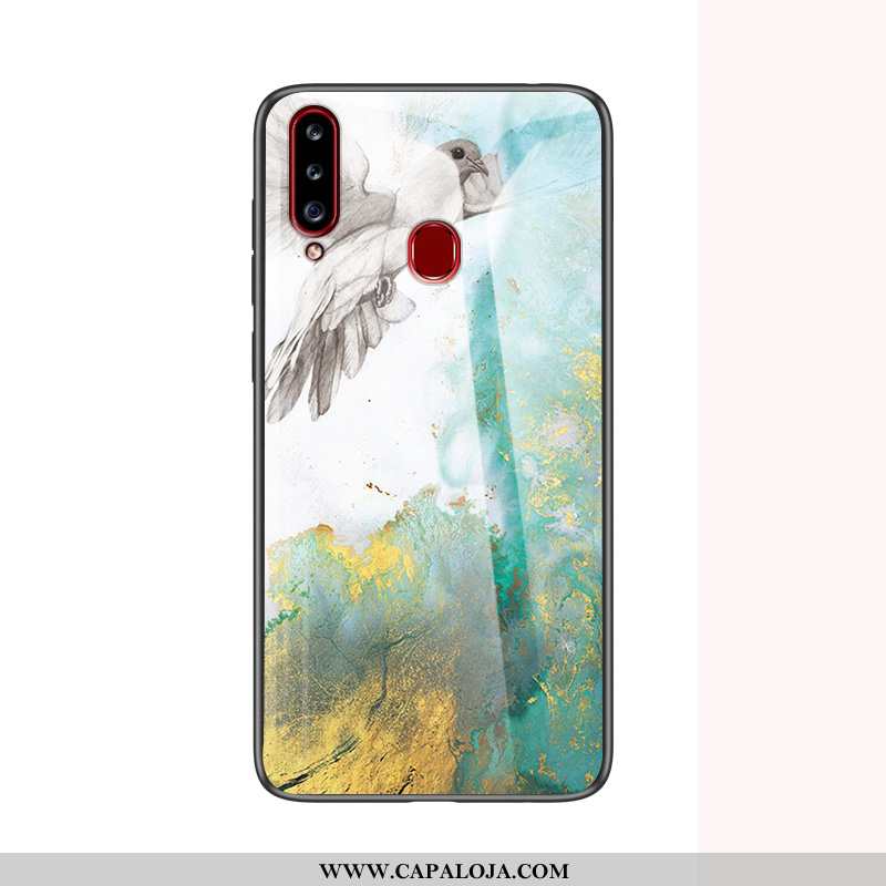 Capa Samsung Galaxy A20s Protetoras Resistente Marmore Cases Branco, Capas Samsung Galaxy A20s Vidro