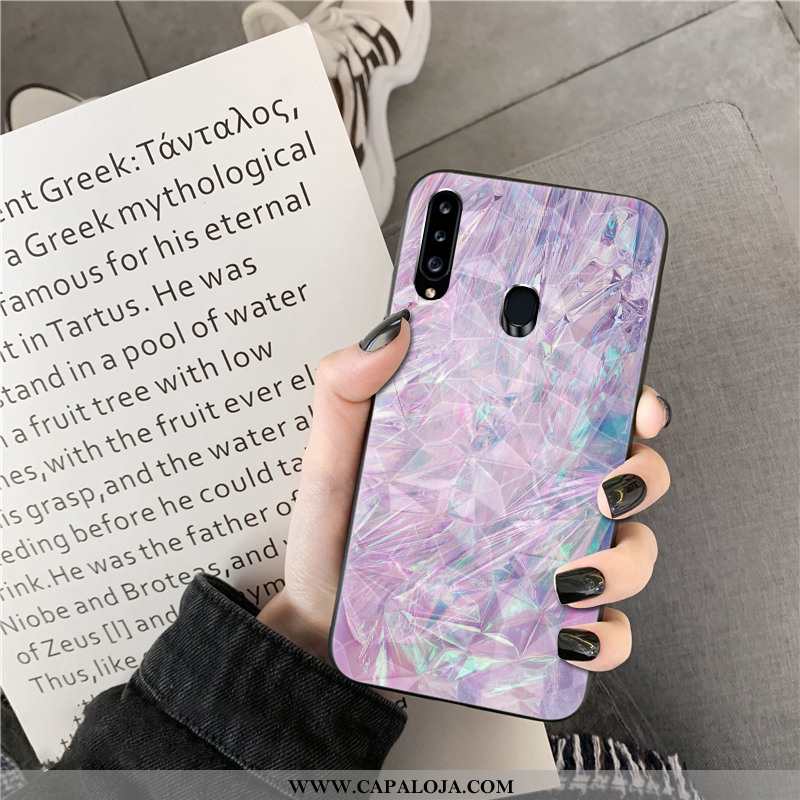 Capa Samsung Galaxy A20s Soft Azul Vermelha Antiqueda, Capas Samsung Galaxy A20s Feminino Promoção