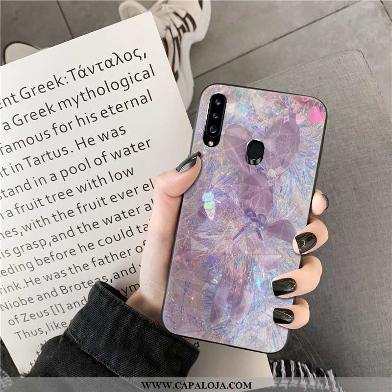 Capa Samsung Galaxy A20s Soft Azul Vermelha Antiqueda, Capas Samsung Galaxy A20s Feminino Promoção