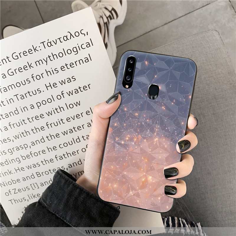 Capa Samsung Galaxy A20s Soft Azul Vermelha Antiqueda, Capas Samsung Galaxy A20s Feminino Promoção