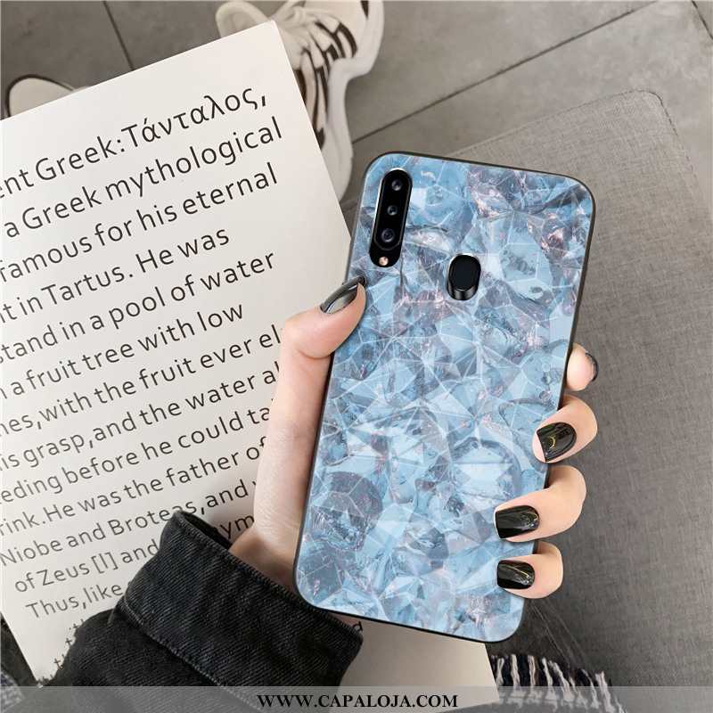 Capa Samsung Galaxy A20s Soft Azul Vermelha Antiqueda, Capas Samsung Galaxy A20s Feminino Promoção